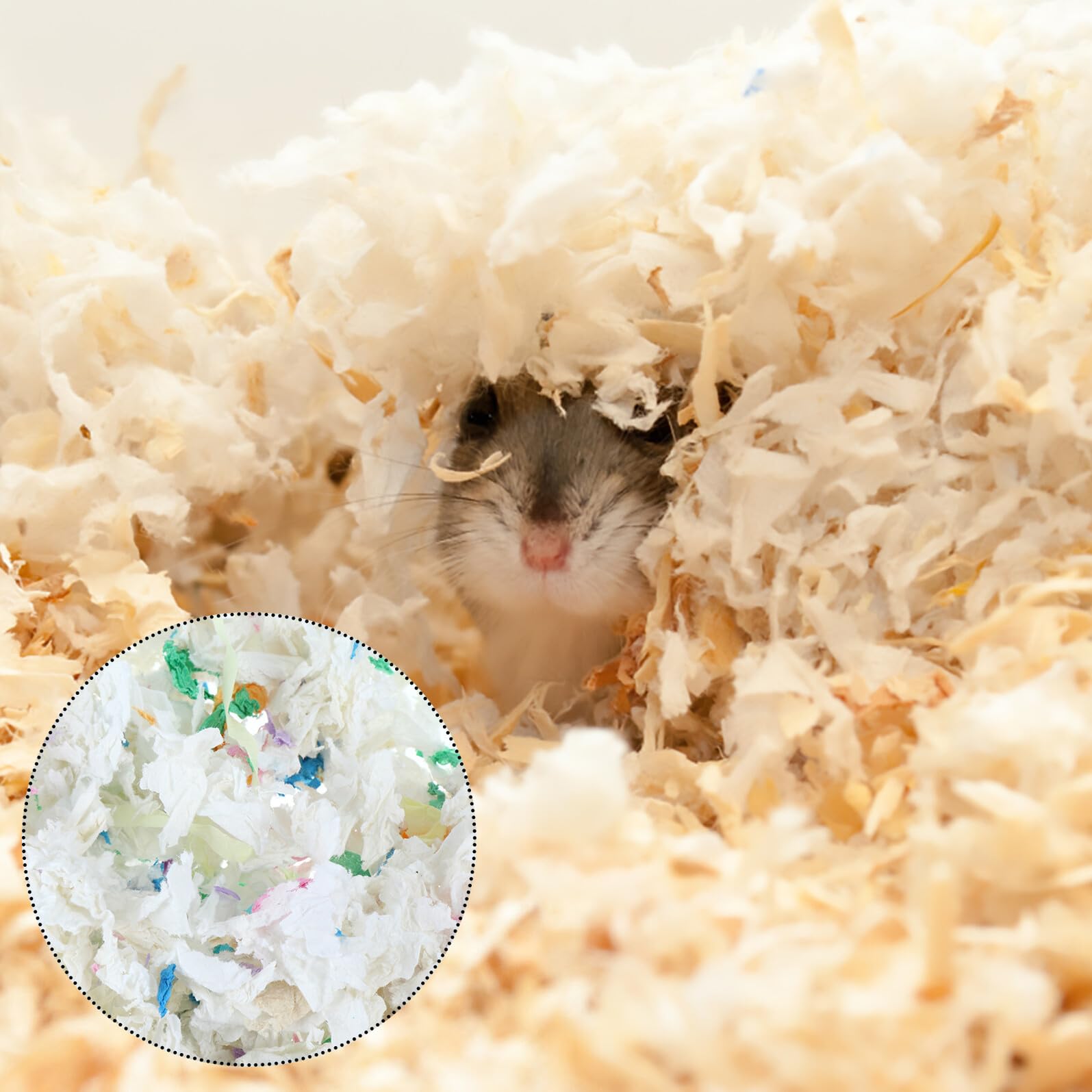 ORFOFE Rivestimento Assorbente per Gabbia Criceti e Piccoli Animali in Carta 450g, Previene Odori e Sporco, per Habitat di Topi e Animali Domestici