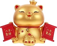 Vista 1 de ibasenice Hucha de gato de la suerte, hucha japonesa Maneki Neko Fortune Cat ahorro de dinero, banco de monedas, figura de gato de la suerte Feng