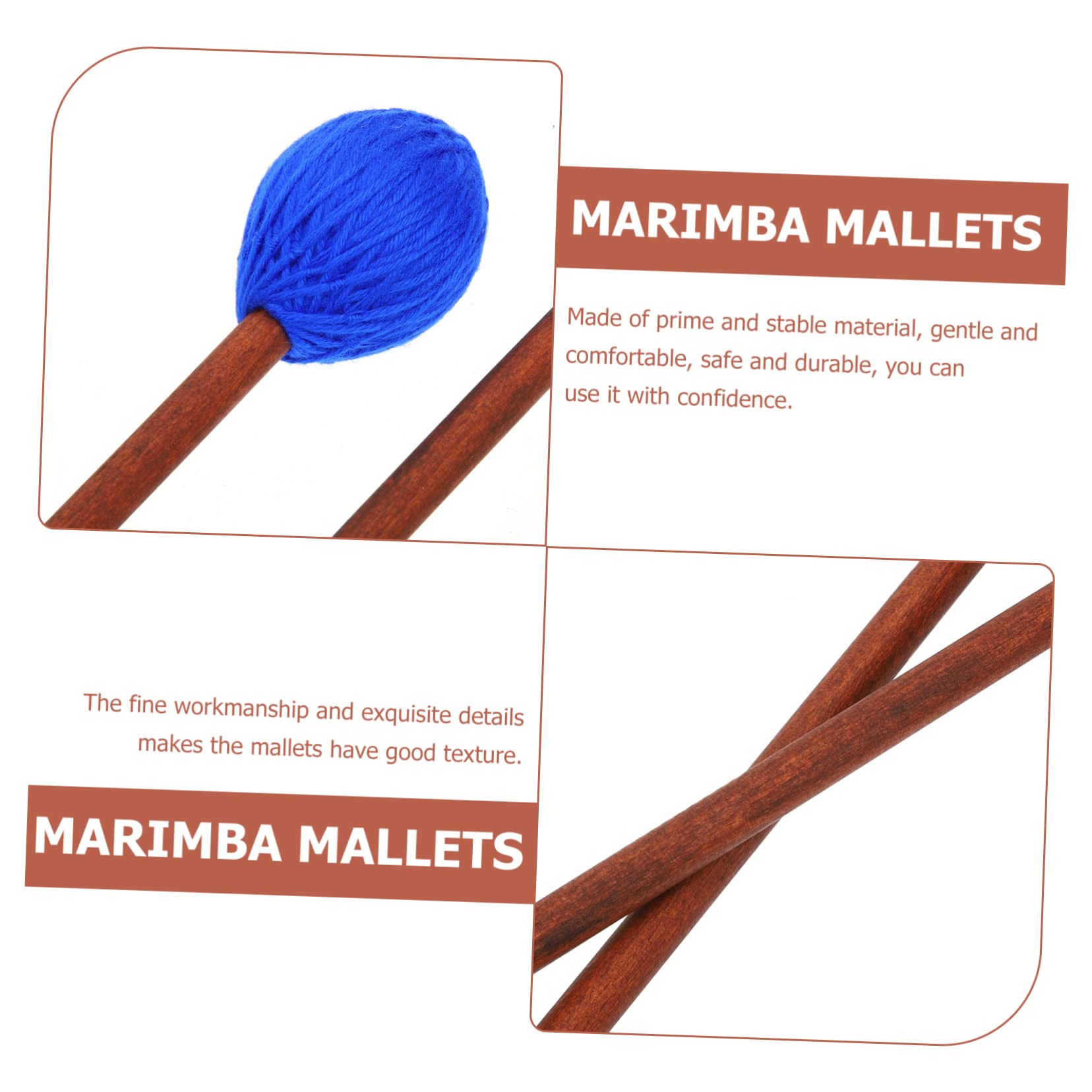 Milisten 8 Pièces Instrument Pour Enfants Mailloches De Timbales Maillet De De Langue Bâtons De Maillets En Caoutchouc Pour Enfants Étudiant Érable Marteau Bois Lumière