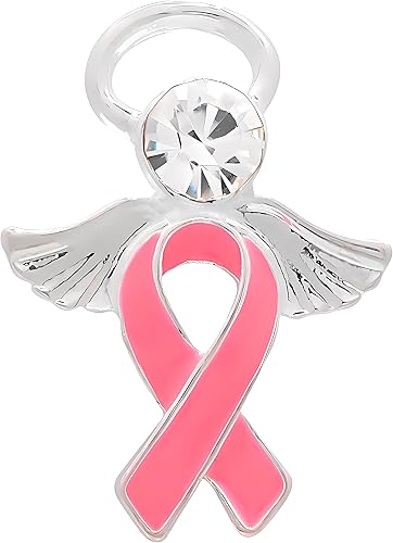 Breast Cancer Pink Ribbon Pins - Pink Ribbon Wholesale Pack Pins for Breast Cancer Awareness - Perfect for Support Groups, Promotional Events,