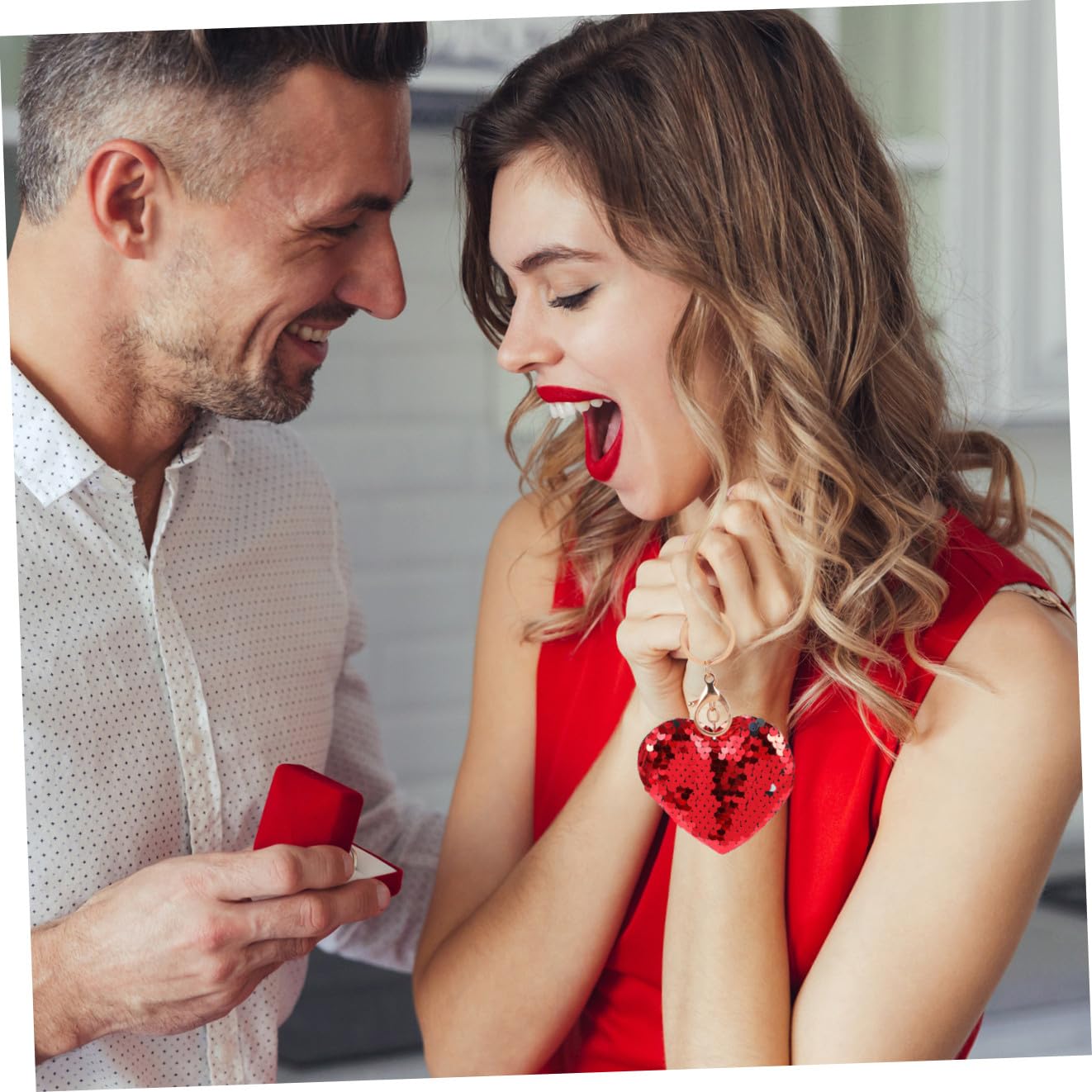 GALPADA Pezzi portachiavi con paillettes ciondolo a cuore portachiavi glitterato con paillettes decorazioni per appendere chiavi portachiavi a cuore con paillettes pendente lega