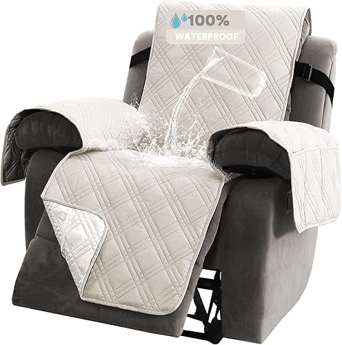 Miniatura 11 de PrinceDeco - Funda para sofá 100% impermeable para sofá de 3 cojines, apta para mascotas, antideslizante, para perros, lavable, protector de muebles