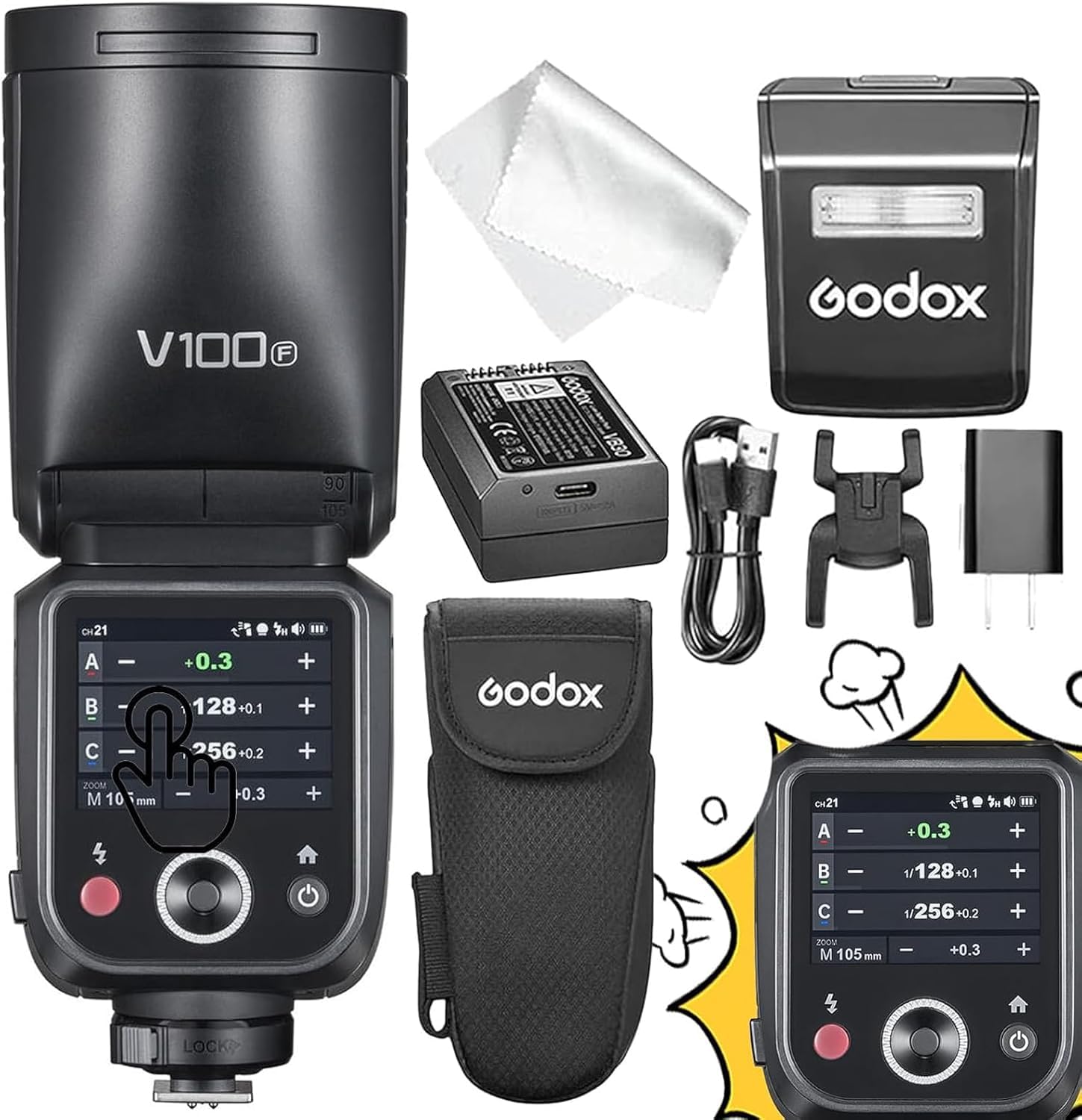 Amazon | 【Godox正規代理店】Godox V100F V100-F 100Ws TTLリチウム