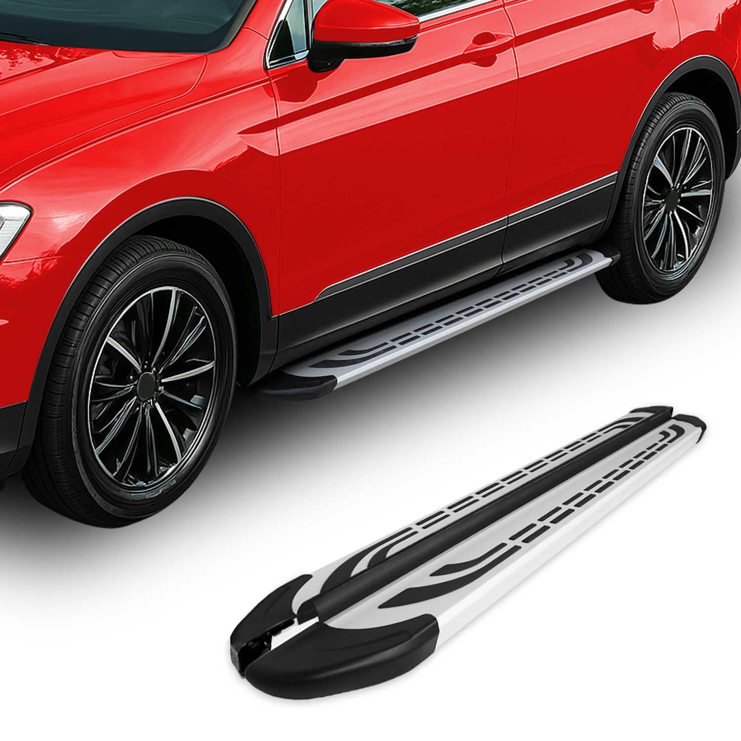 2 pedane laterali in alluminio compatibili con KIA NIRO 2017-2020 Pedali Laterali Nerf Bar Pedale