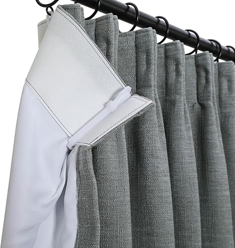 Miniatura 34 de Drapifytex Cortina plisada de lino sintético, cortina para oscurecer la habitación, 56 pulgadas de ancho x 96 pulgadas de largo, cortina de cobre 26