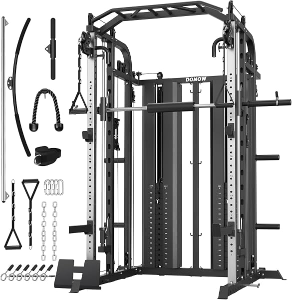 DONOW DN-DS938 Smith Machine with dual weight stacks and cable crossover