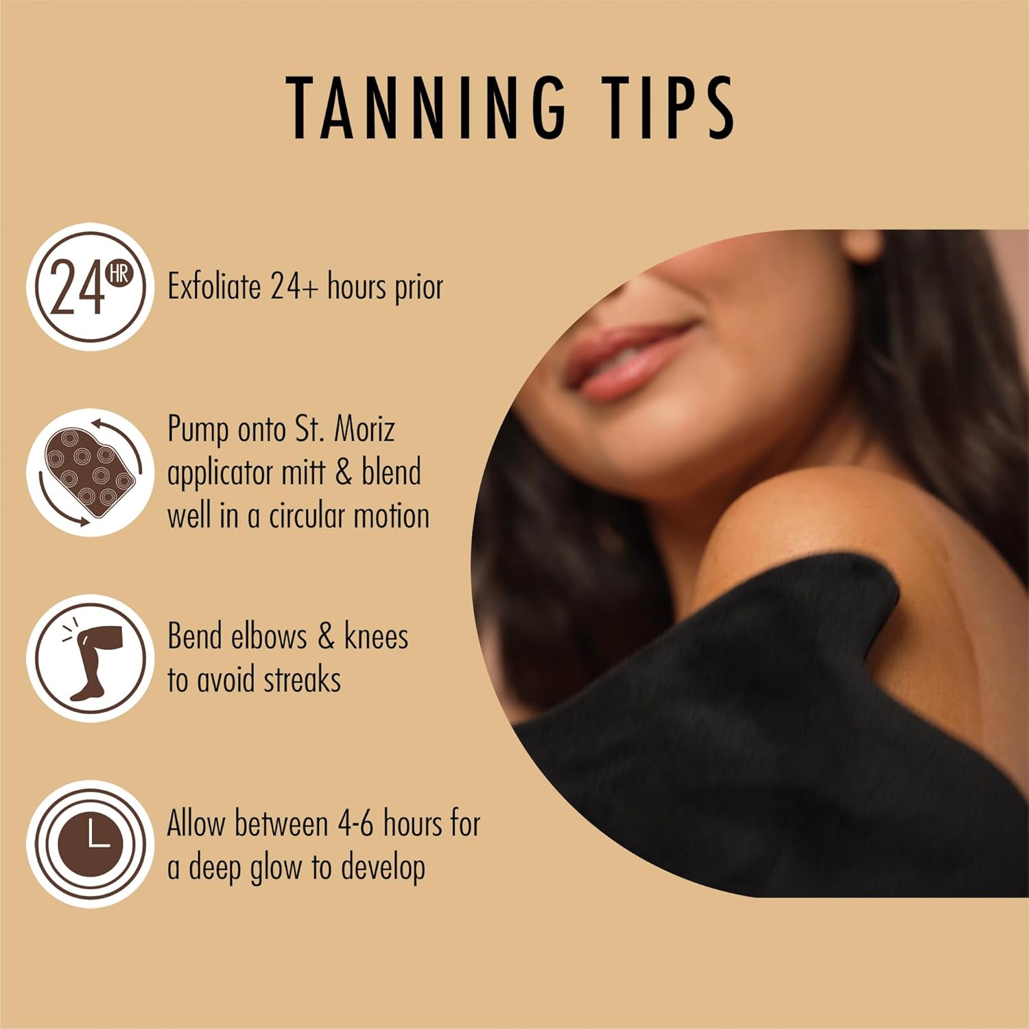 St Moriz Professional Dark Self Tanner Mousse with Tanning Mitt Bundle - Sunless Instant Self Tanning Foam with Vitamin E for Moisturizing (6.76 fl oz) - Image 5