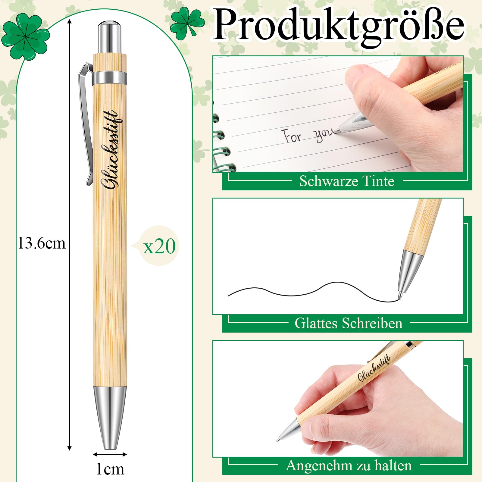 40-teiliges Stifte-Set Mit Motivierenden Sprüchen – Inkl. Stylus-Spitze Für Touchscreen