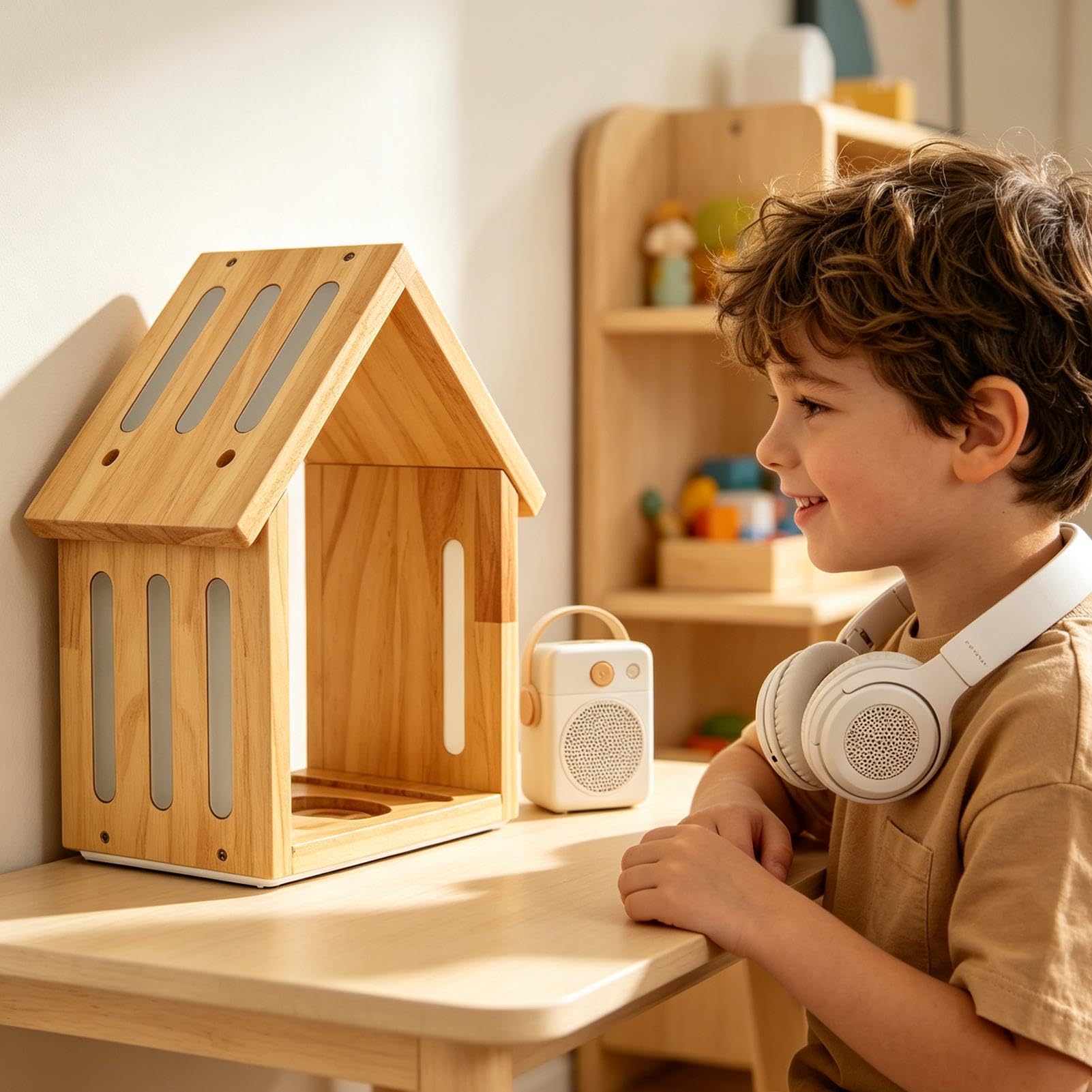 Mensola per Figure Casetta decorativa in legno magnetica da parete | Mensole per Collezionisti per 12-40 Figure Collezionabili, Stanza dei Giochi, Camera dei Bambini, Casa, Camera da