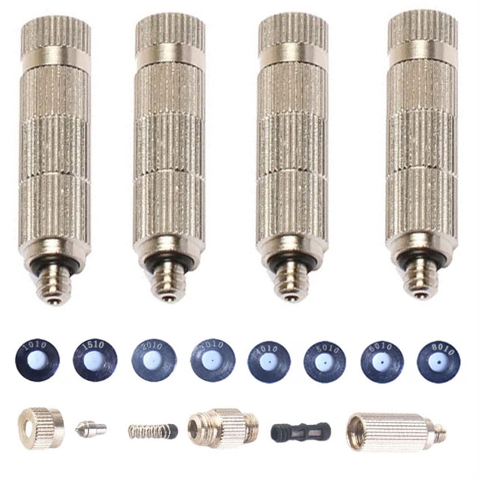 MGNSJGYXN Brass Mister Nozzles， 30PCS High Pressure Brass Mister Heads Nozzles Misting Nozzles, UNC10-24(0.4mm)
