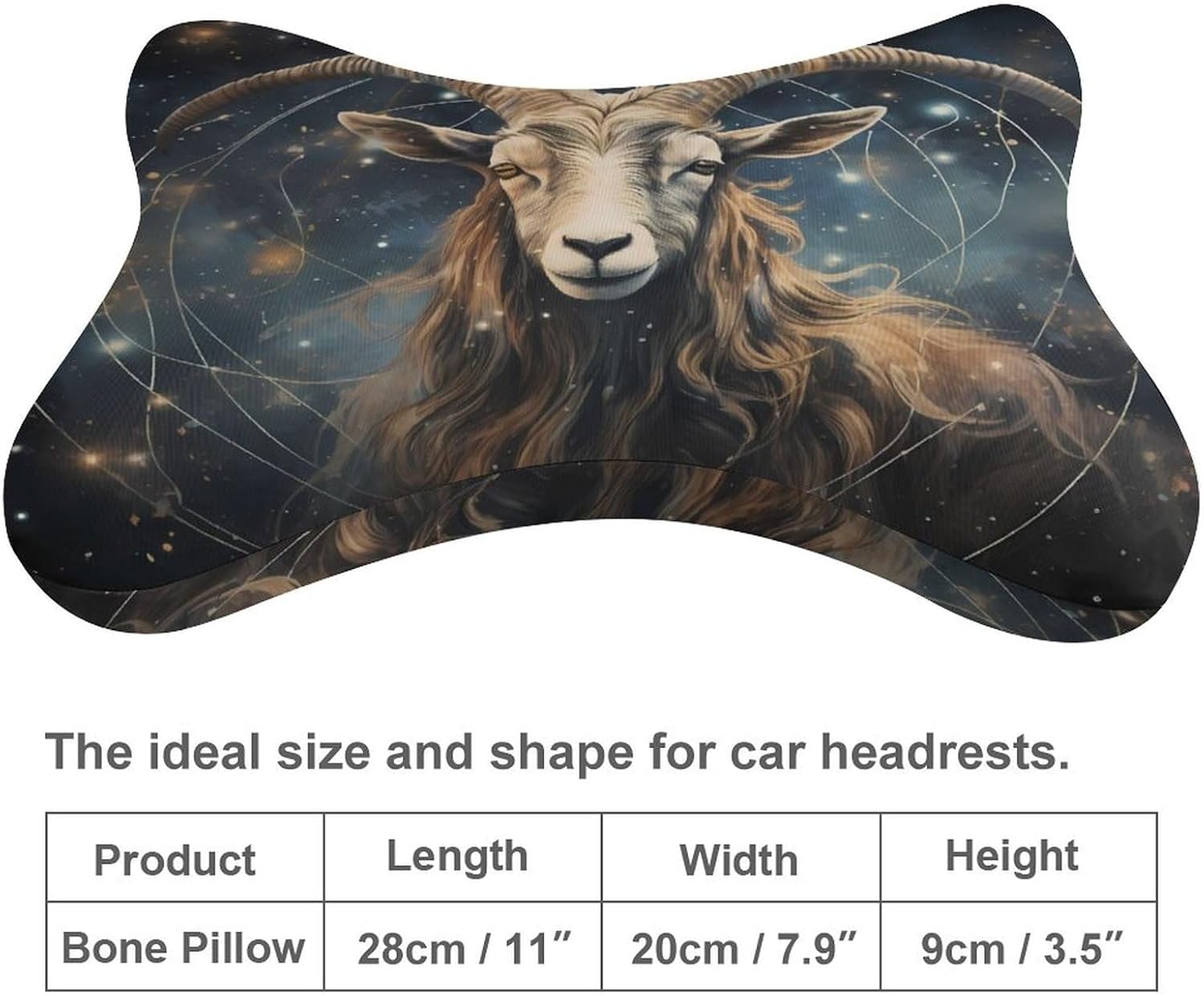 Aries Constellation 2 Pack Car Neck Pillow Car Headrest Soft Car Pillow for Most Cars