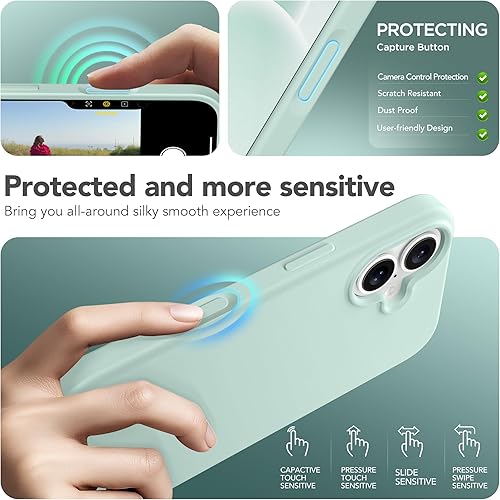 Miniatura 161 de GONEZ Funda para iPhone 14 Pro, compatible con Magsafe, con protector de pantalla + protector de lente de cámara, forro de microfibra suave