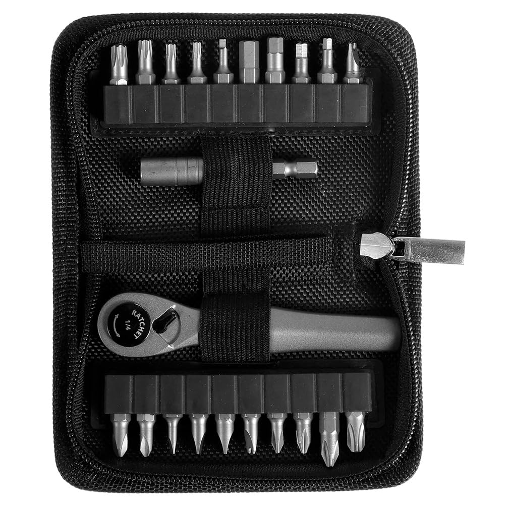Udsknv[Ksl As Shown Multifunctional 22 In 1 Mini Ratchet Wrench Set Right Angle Screwdriver Kit Small Ratcheting Combination Tool Set