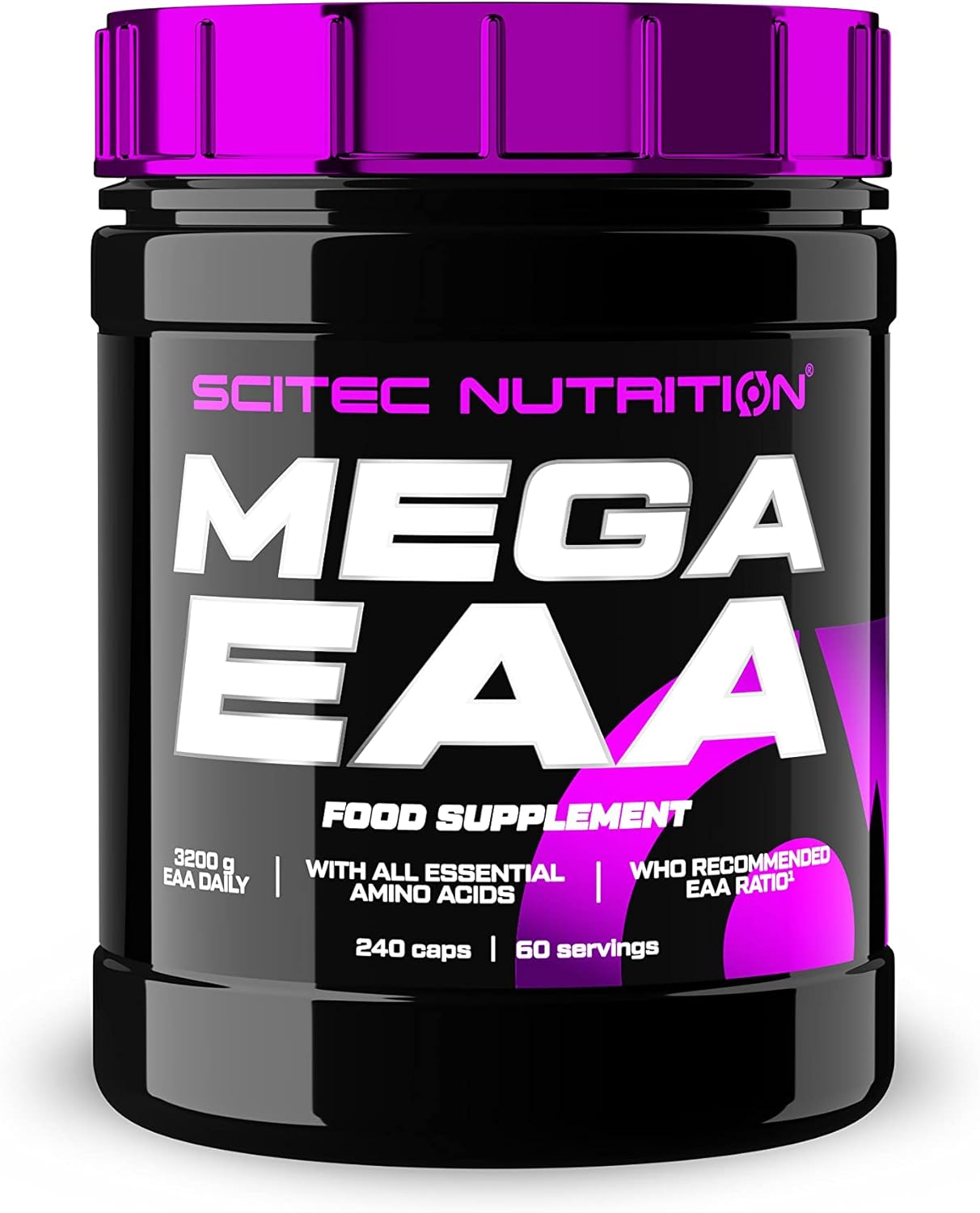 Scitec Nutrition Mega EAA – 3200 MG essentiële aminozuren per dag Capsules – Eiwitondersteuning voor sporters, 240 Capsules
