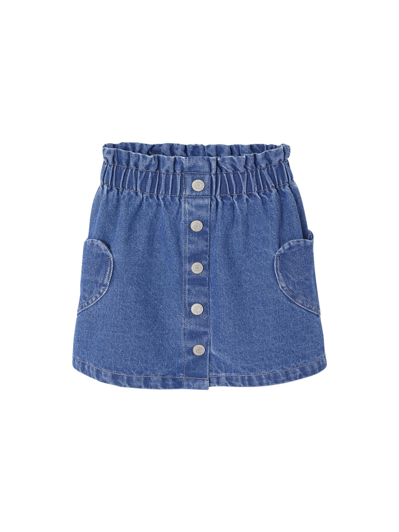VERTBAUDET Jupe en Jean Fille Poches Coeur
