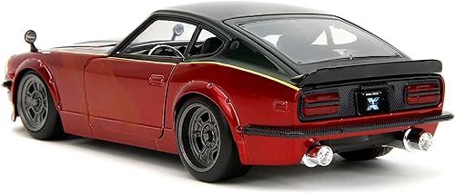 Miniatura 5 de 1972 Datsun 240Z Negro y Rojo Metálico con Gráficos Fast X (2023) Película Fast & Furious Series 124 Modelo de coche fundido a troquel por Jada 34916