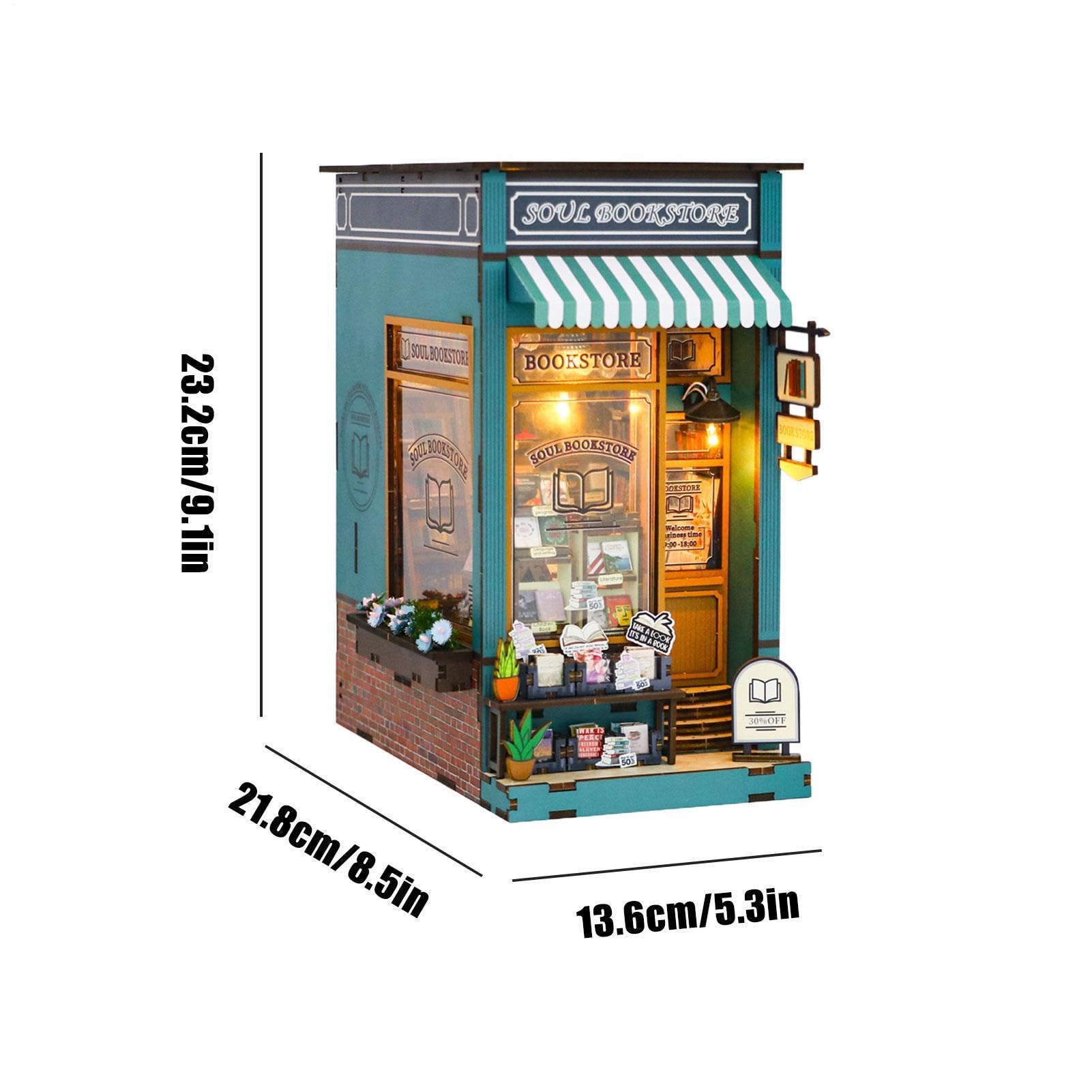 Kit Angolo Lettura Kit Casa In Miniatura | Angolo Illuminato Creativo Per Scrivania Ufficio Casa Studio Giardino Fatato Soggiorno Display Libreria