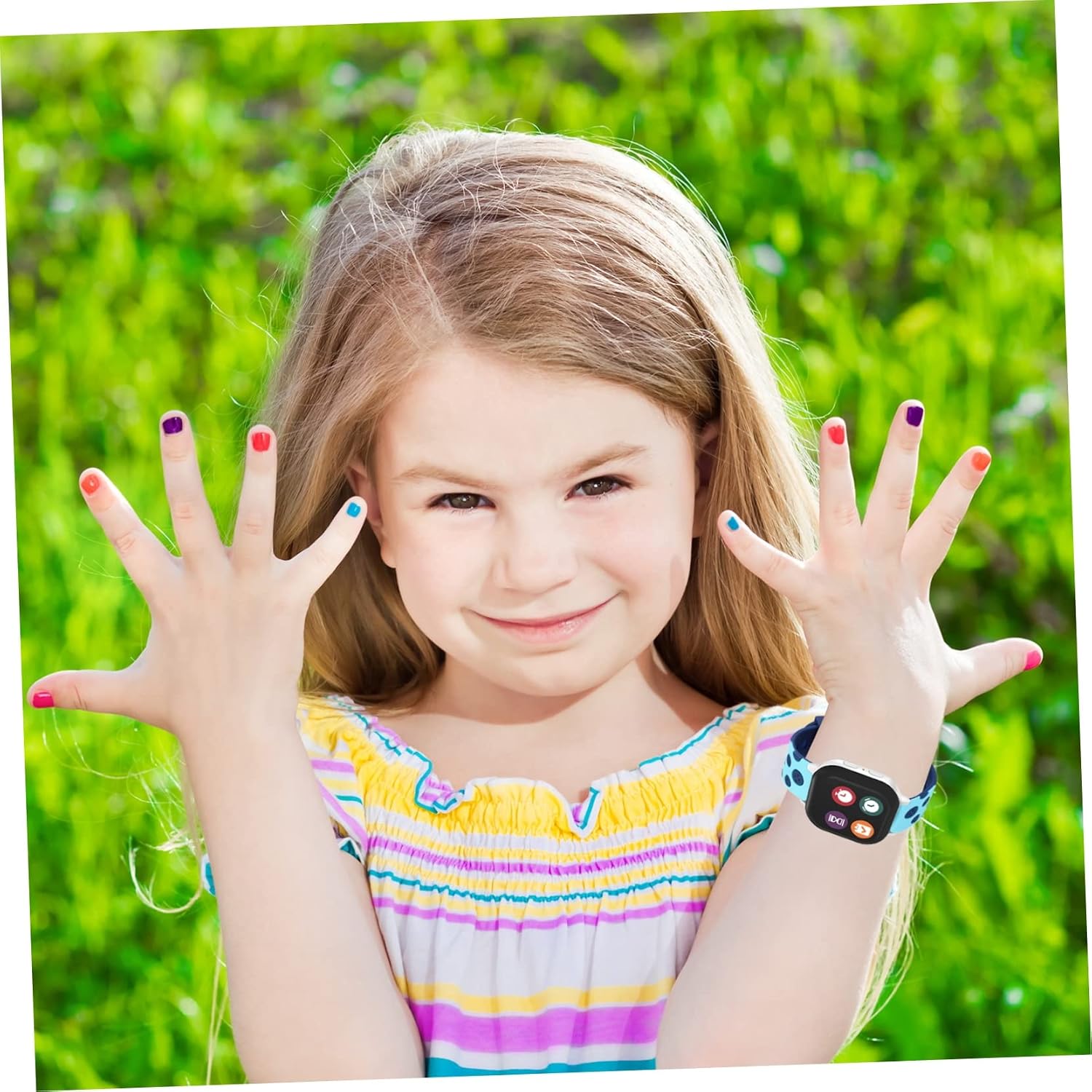 NUOBESTY Kids Watch Bands Comfortable Silicone Straps for Children 20mm Universal 2-Piece Waterproof Wristbands Adorable Colorful Design for Boys and Girls
