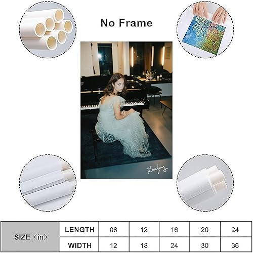 Miniatura 3 de Póster de la firma del cantante Laufey, lienzo artístico, decoración de pared, póster para dormitorio, gimnasio, regalo decorativo, 12 x 18 pulgadas