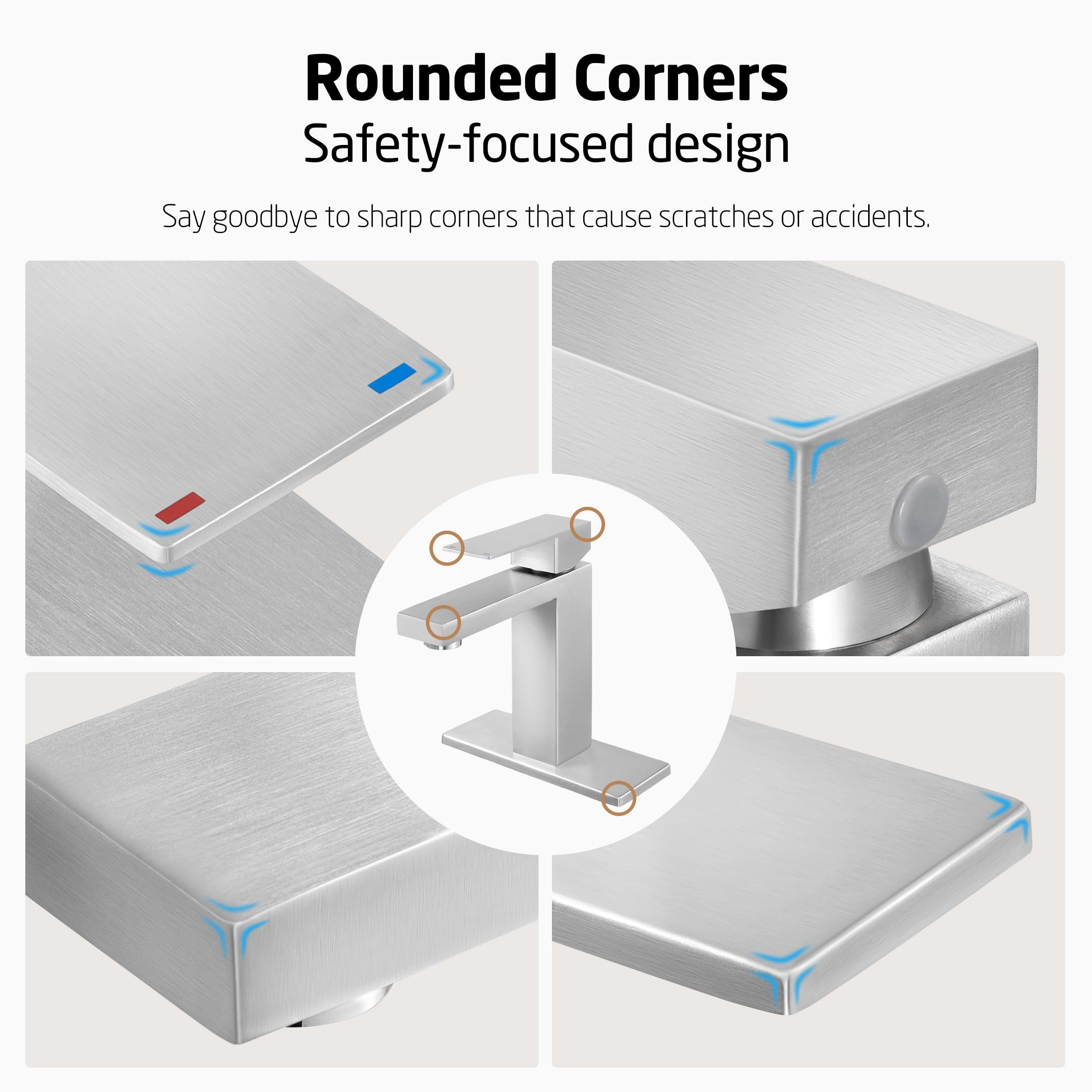 KES Bathroom Sink Faucets with Drain (with Overflow