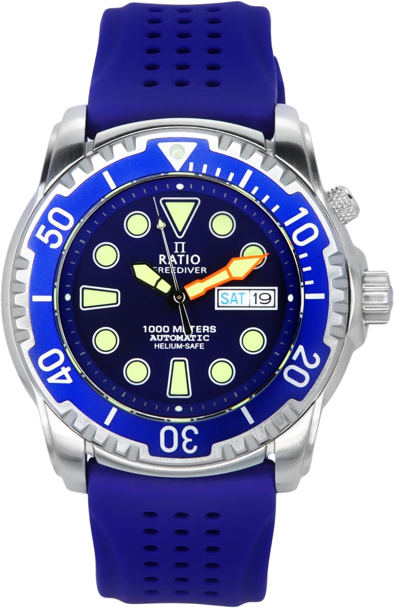 RATIO FreeDiver Helium-Safe Dive Watch Sapphire Crystal Automatic Diver Watch 1000M Water Resistant Diving Watch for Men
