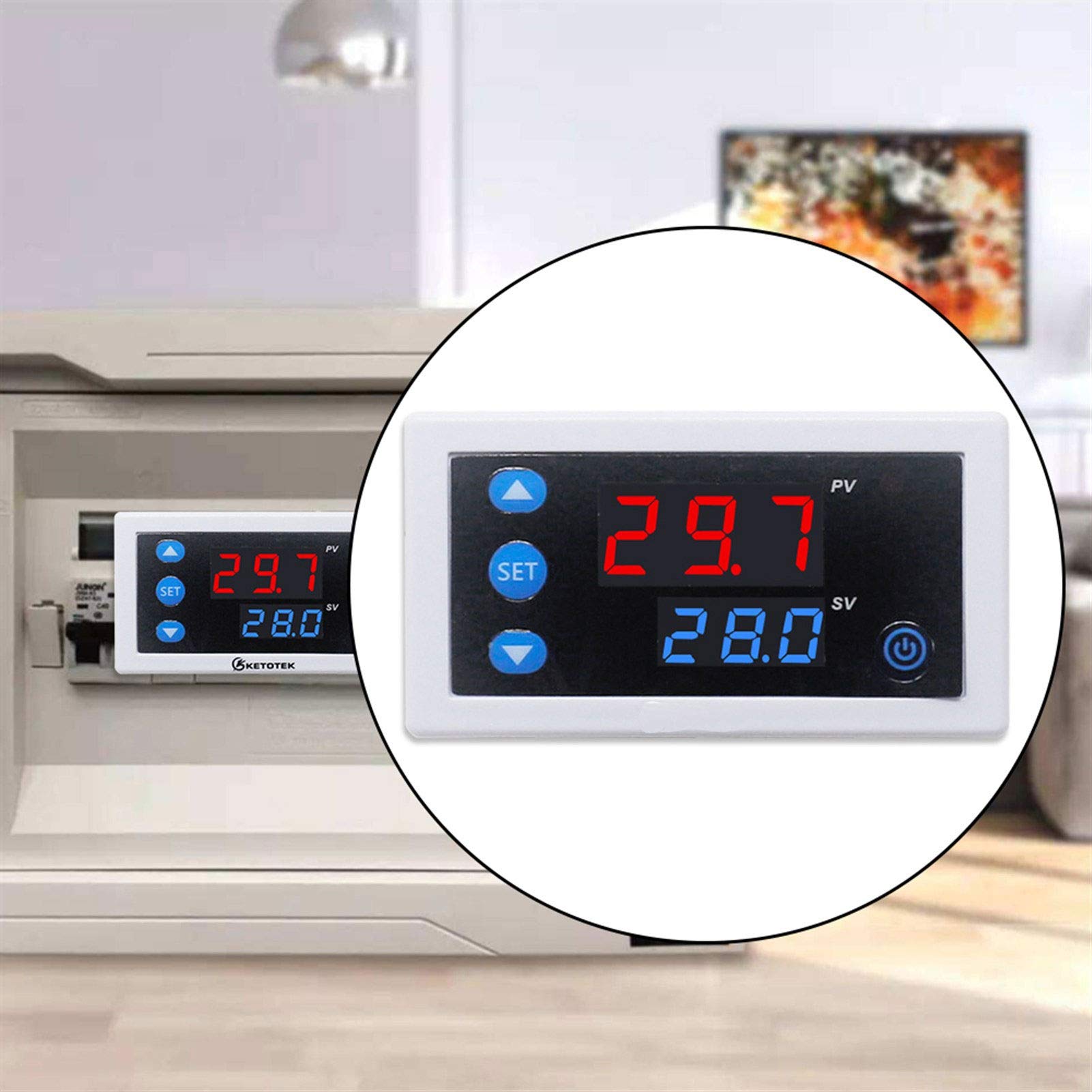 Riscaldatore per Animali Domestici Termostato Digitale regolatore del regolatore di Temperatura -55~120C di Riscaldamento/Raffreddamento Uscita di Controllo 10A Relè Termoregolatore