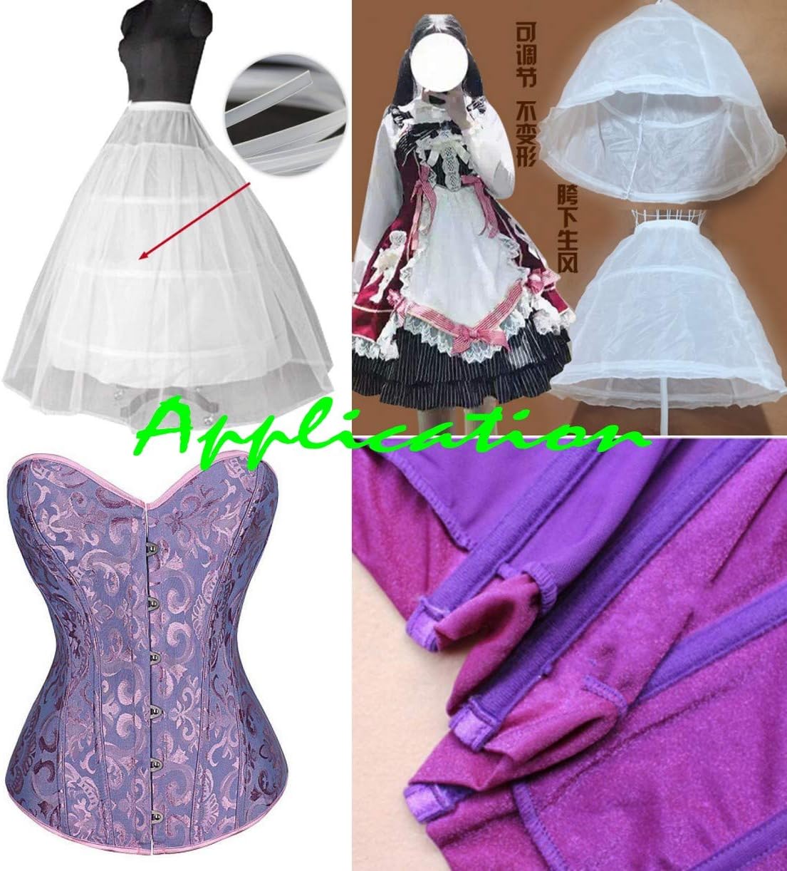 ZHONGJIUYUAN 11 Yards Plastic Continuous Boning - 1/4" (6mm) W - for Corsetry & Undergarment Design-Thick 1.7mm