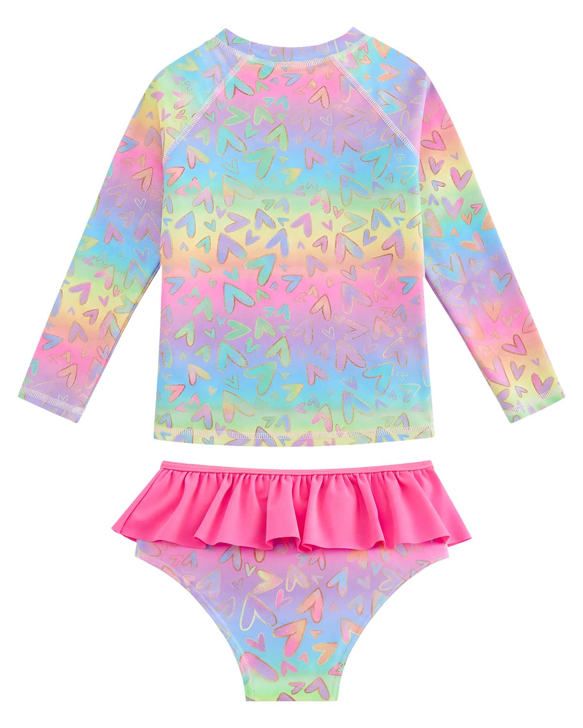 Bañador Niña Dos Pieza Manga Larga UPF 50+ Proteccion Solar Natacion Playa