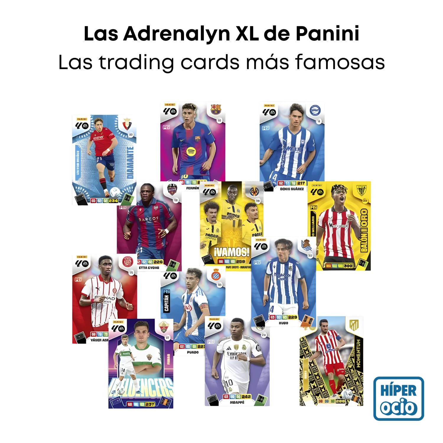 Panini Adrenalyn XL LaLiga 2025-26, Pack Coleccionista con Pocket Box Platinum, Megapack Inicio, 8 Sobres Adicionales y Deck Box, Cartas Coleccionables Fútbol