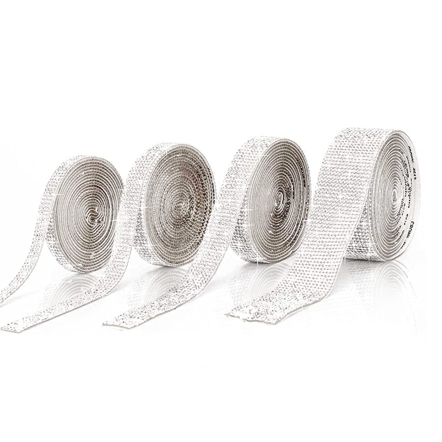 4 Rolls 8.8 Yards Self Adhesive Crystal Rhinestone Ribbon...