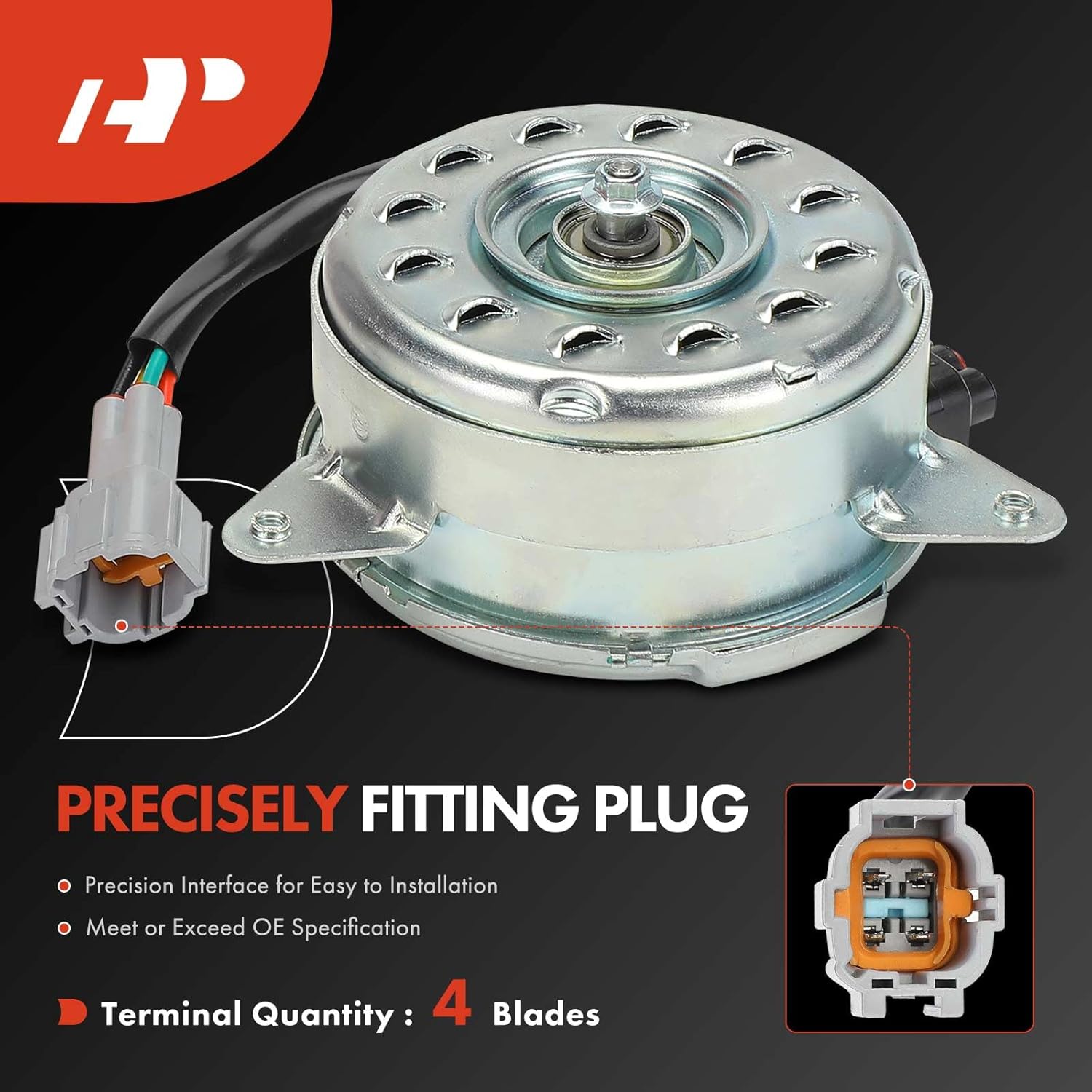 A-Premium Radiator Fan Motor Compatible with Nissan Altima 2007-2013, Maxima 2011-2014