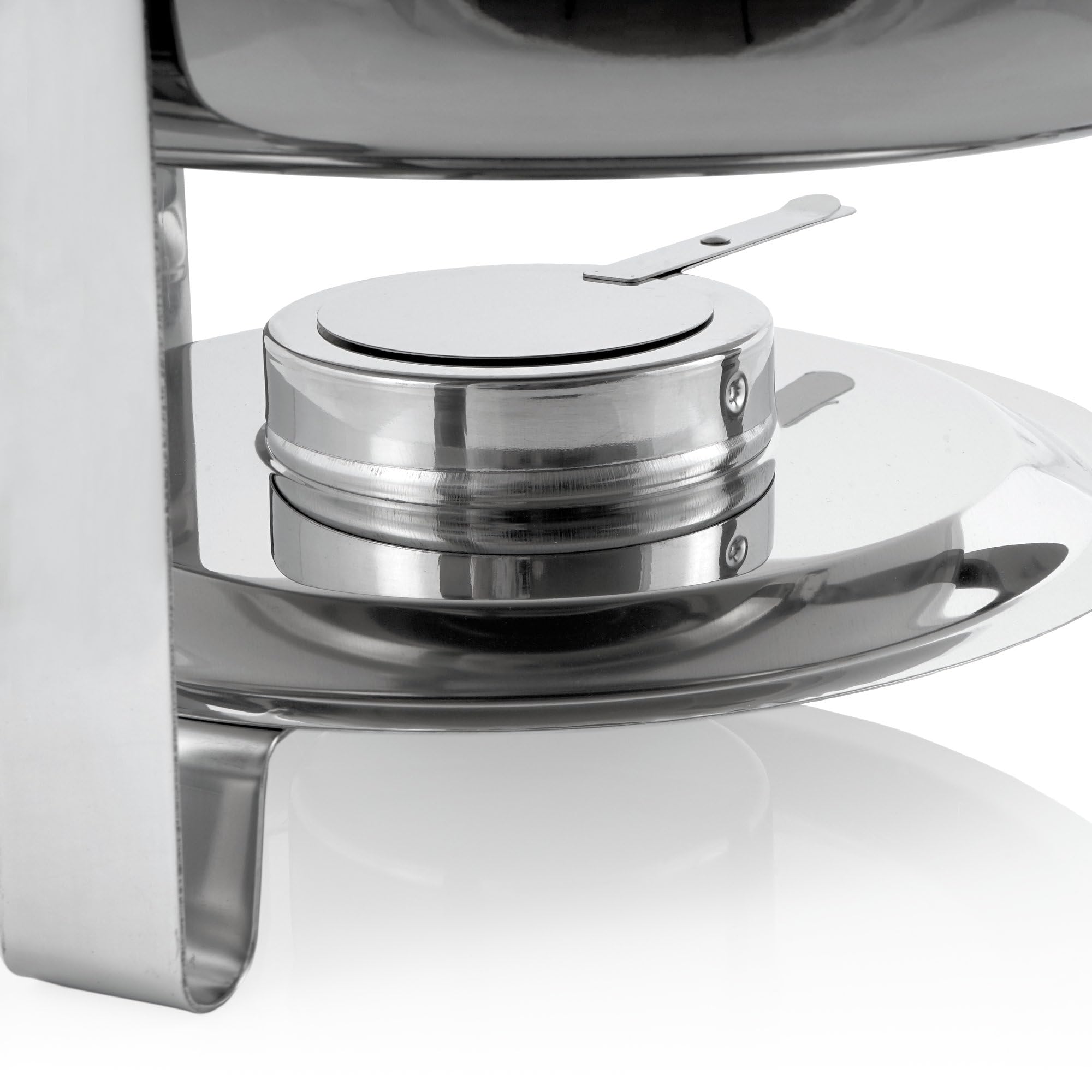 Mahlzeit Edelstahl Chafing Dish rund 4,5 Liter | Warmhaltebehälter Essen, Speisenwärmer | Wärmebehälter, Speisewärmer, Bain Marie Rechaud, Chafing Dish für Buffet Catering Gastro und Party