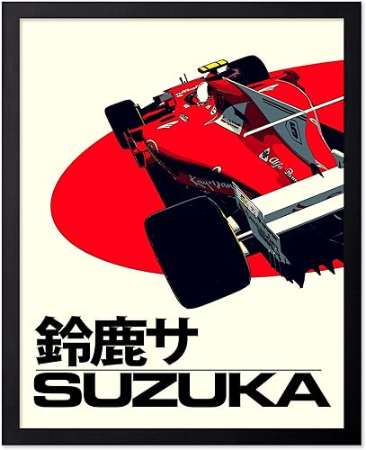 Poster Master Póster vintage de carreras de autos  Impresión retro japonesa  Arte de Suzuka  Arte de coche de carreras  Regalo para hombres,