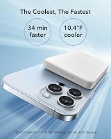 ESR Qi2 Tanúsított MagSafe Powerbank 10000mAh - 15W Gyorstöltő iPhone 16/15/14/13/12 Készülékekhez, Kompakt Hordozható Külső Akkumulátor USB 2