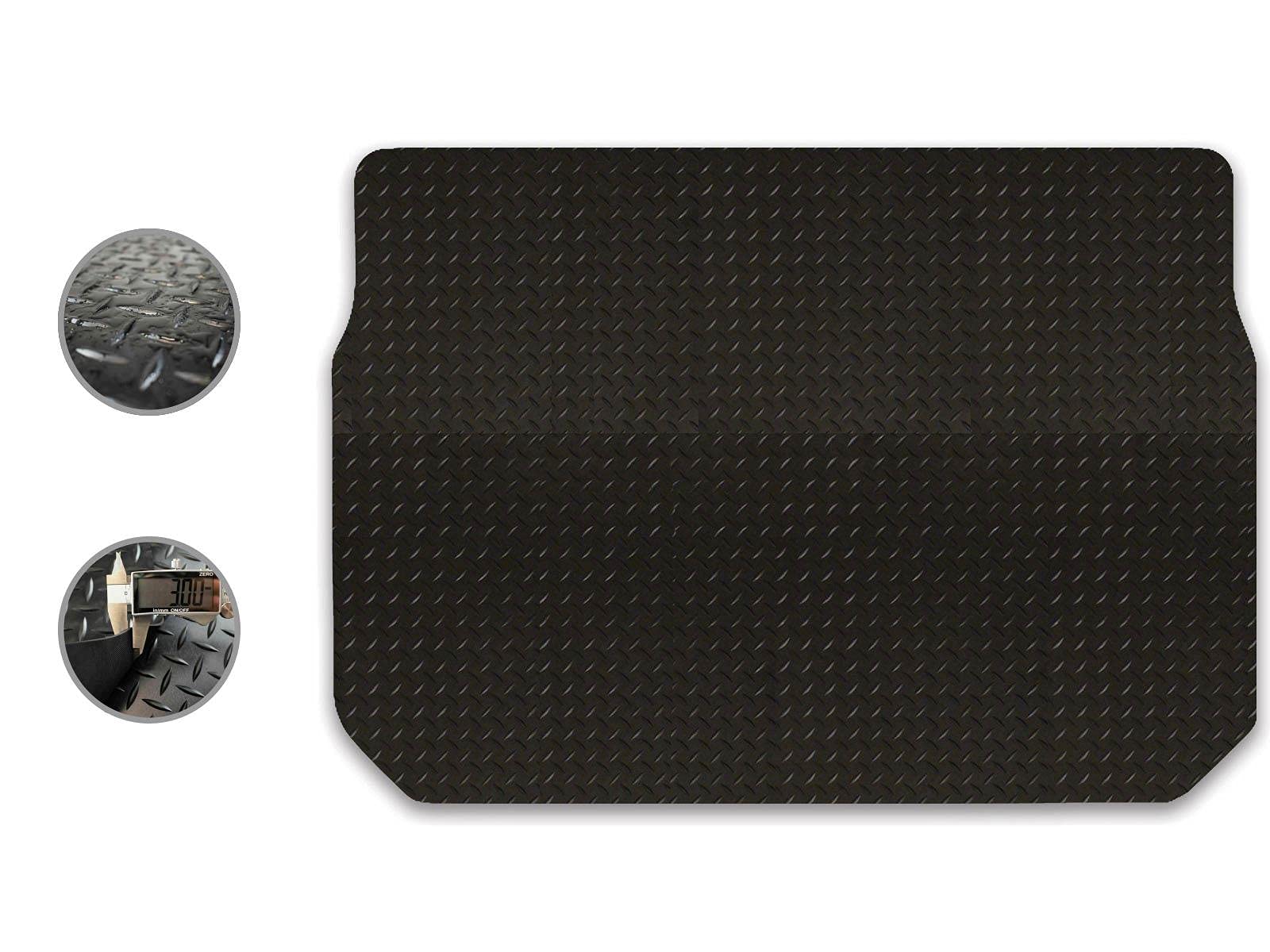 Rubber Boot Liner Compatible With Peugeot 2008 (2013-2019) Tailored Fit Heavy-Duty Premium 3Mm Rubber Protector Boot Mat Anti-Slip Durable Waterproof Custom Fit Dog Friendly