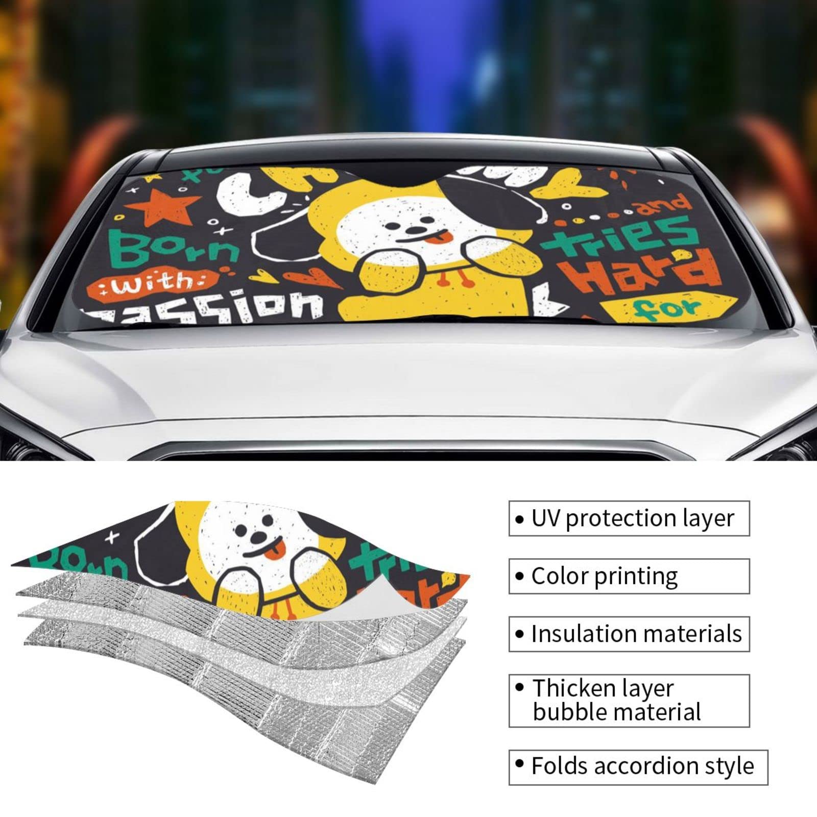 Amazon | Bt21 防弾少年団 サンシェード 車 遮光 遮熱 車用 