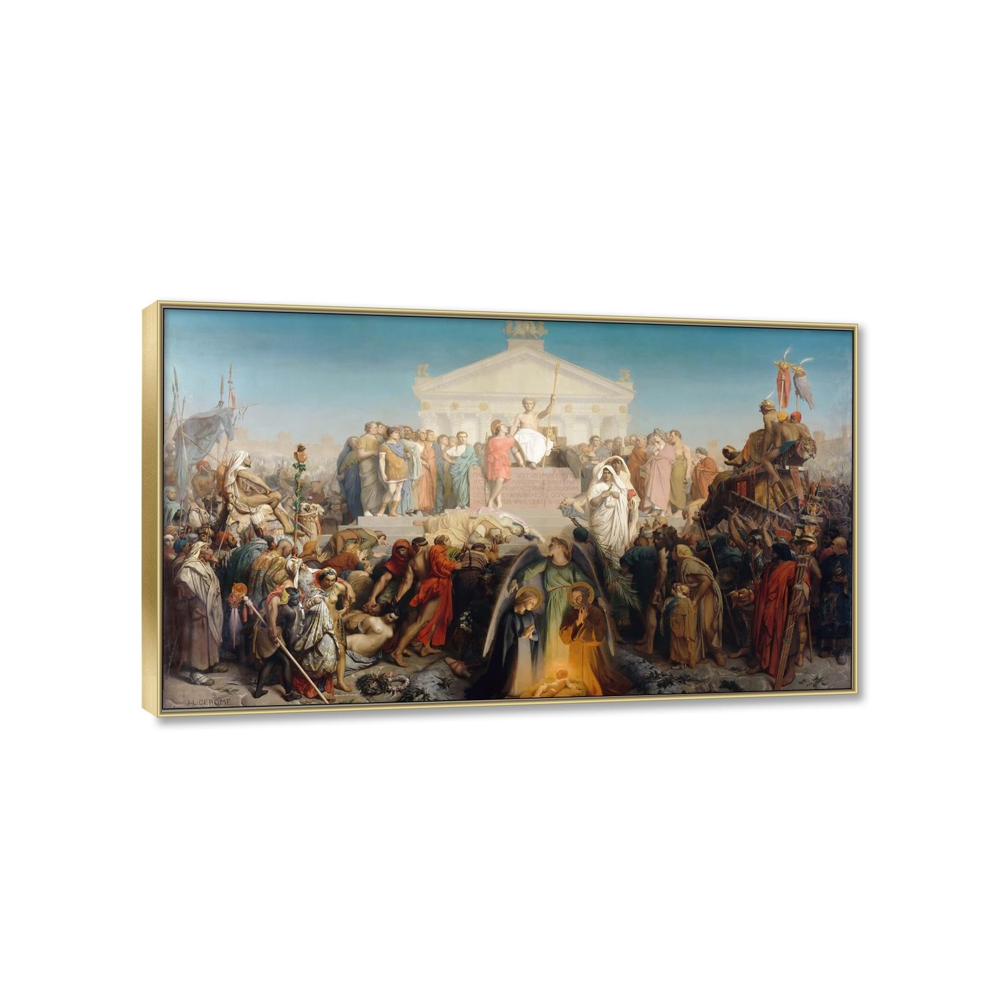 Wiek Augusta słynne wydruki artystyczne Jean Leon Gerome plakat religijne płótno sztuka ścienna - klasyczna reprodukcja dzieł sztuki, obraz olejny, obrazy vintage, dekoracja sypialni, 30 x 50 cm,
