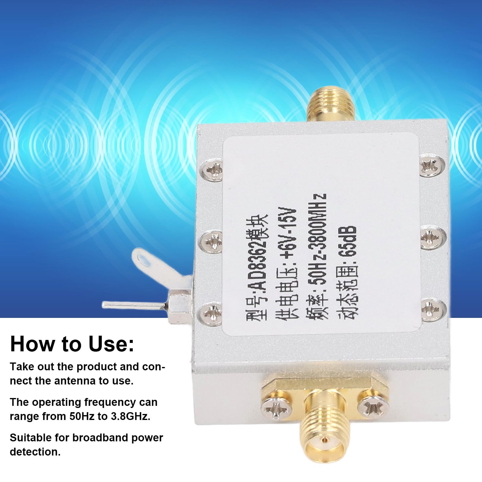Digitaler HF Leistungsmesser Breitband Messbereich -60 dBm bis 0 dBm für 50 Hz bis 2.7 GHz