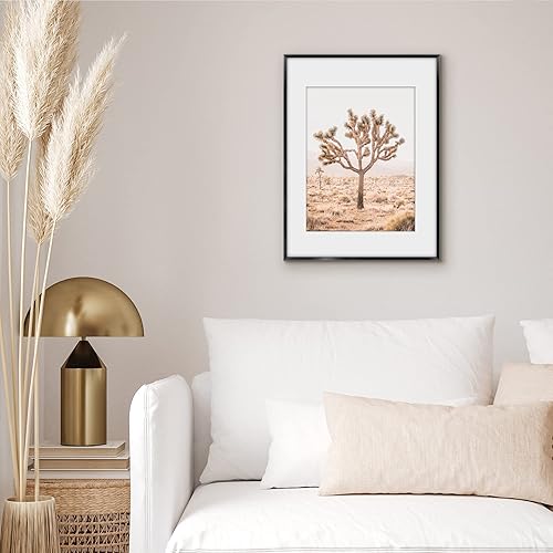 Miniatura 6 de Americanflat Portarretratos de aluminio de 12 x 16 pulgadas, color negro, se puede utilizar como marco de fotos de 9 x 12 pulgadas con paspartú o