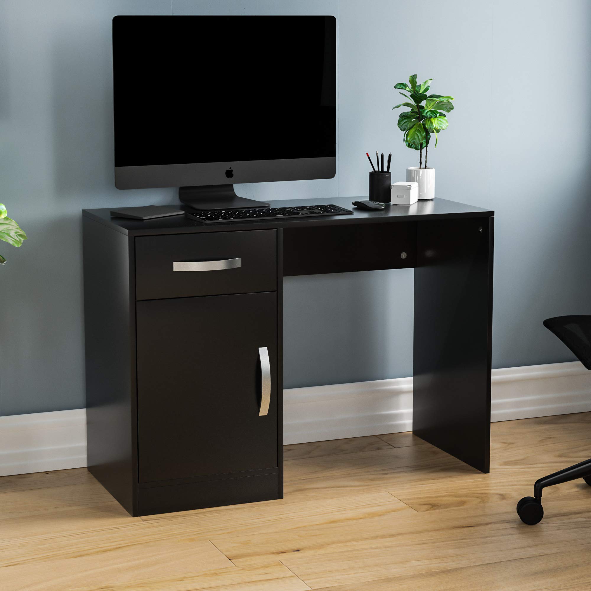 Buy Vida Designs Hudson Computer Desk with Drawer and Door, Home Office