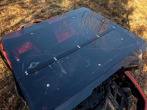 Miniatura 4 de SuperATV Techo tintado oscuro para Can-Am Maverick 2014-2018 | Policarbonato de 1/4 de pulgada 250 veces más fuerte que el vidrio | Ideal para uso