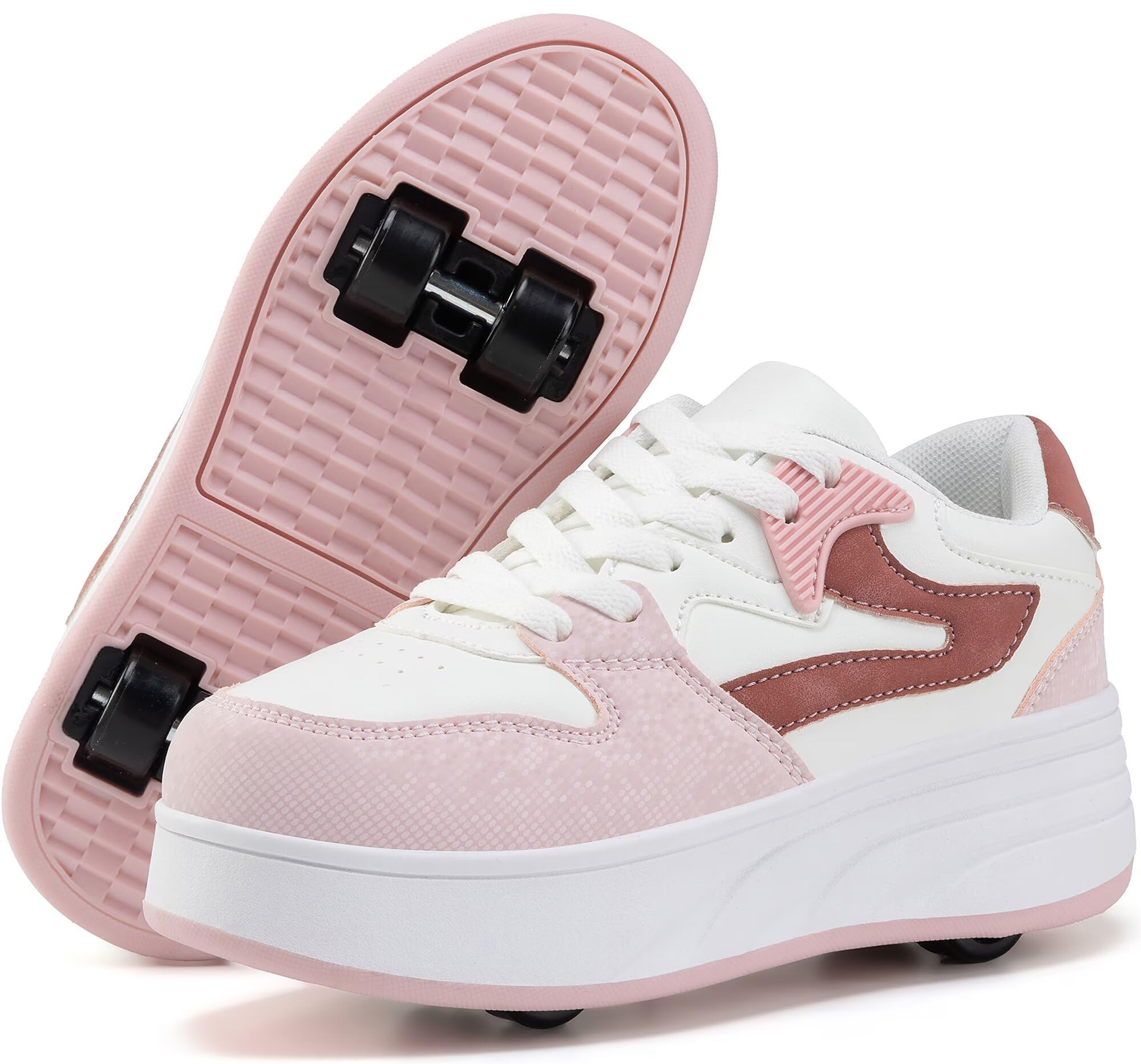 Rollschuhschuhe für Damen und Mädchen, Turnschuhe mit abnehmbaren Rädern, Sportschuh, geeignet für Halloween, Weihnachten, Geburtstag, Party, Geschenke