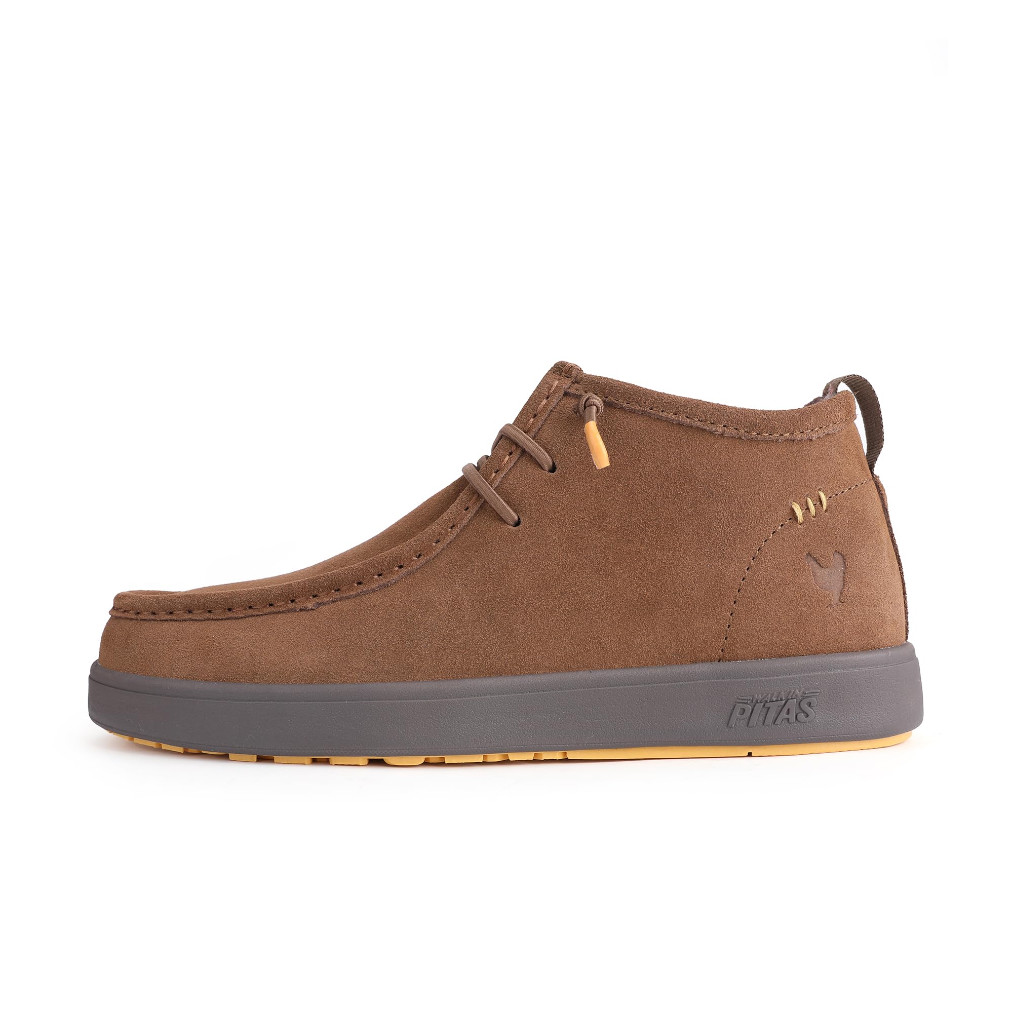 WALK IN PITAS Bottines Homme KENT – Cuir Hydrofuge Croûte, Lacets Élastiques, Confort Hiver Urbain