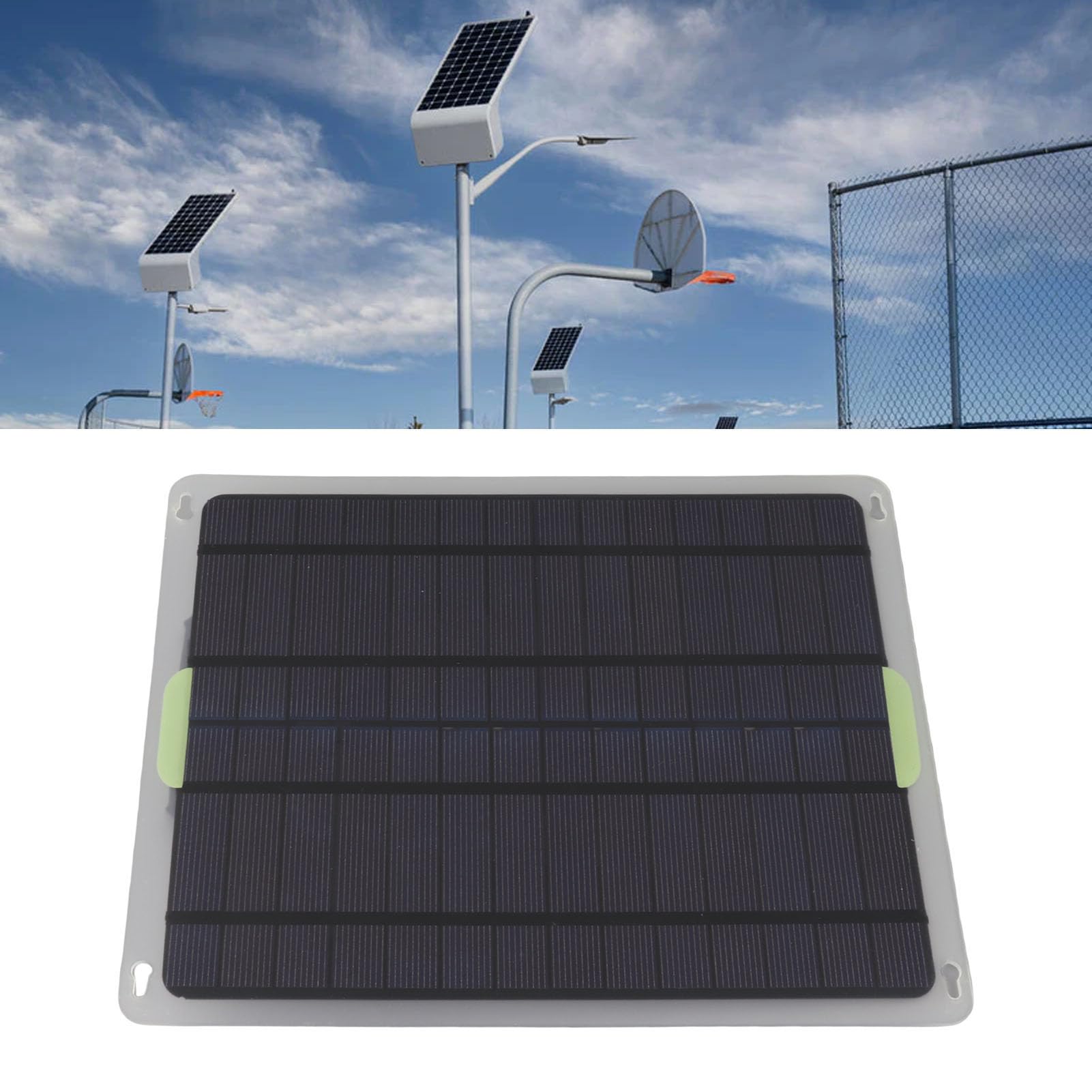 Panneau Solaire 20W 12V, Chargeur Solaire de Batterie de Voiture 20W 12V pour Voitures, Bateaux, Avions Satellites, Contrôleurs de Jeux Vidéo et Plateformes