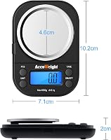 ACCUWEIGHT Digitális Zsebmérleg 1000g/0.1g - Rozsdamentes Acél, LCD Kijelző, 6 Mértékegység, Tára Funkcióval, Fekete 5