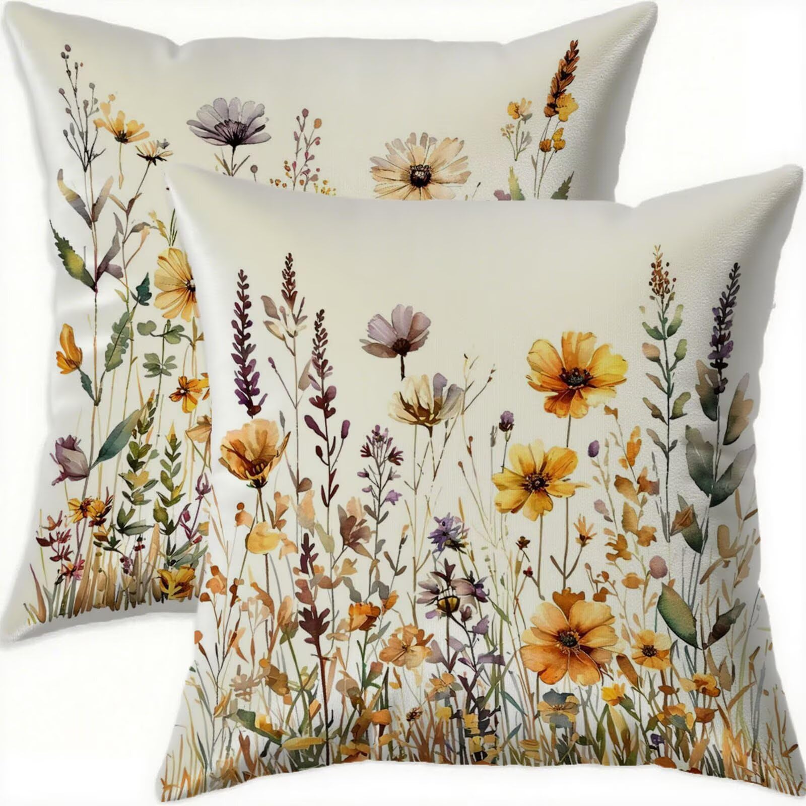 Housses de coussin 70x70 orange velours imperméable anti tache