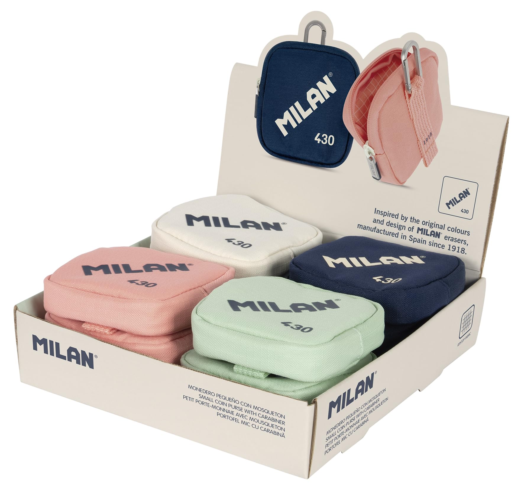 MILAN® Scatola espositrice 12 portamonete MILAN 430 Since 1918