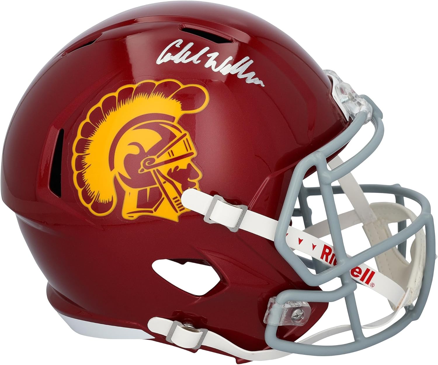 Caleb Williams USC Trojans Autographed Riddell Speed Replica Helmet - Autographed College Helmets