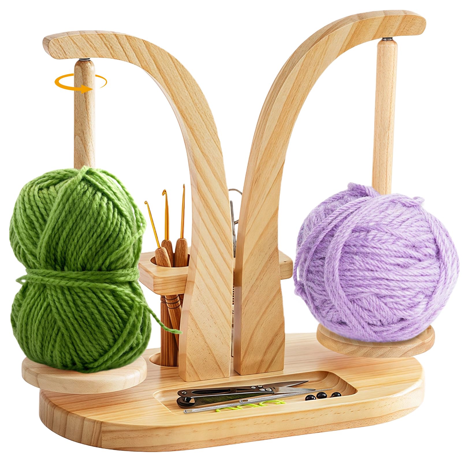 Yarn winder support rotatif en bois pour tricoter confortablement au salon