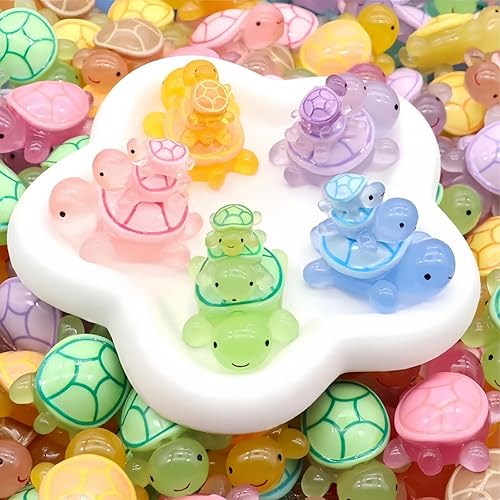 Miniatura 5 de 30 piezas de figuras de jardín en miniatura de resina 3D que brillan en la oscuridad, accesorios para decorar casa de muñecas, pecera, nevera, arte